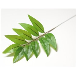 Искусственные цветы, Ветка из листа бамбука малого (1010237) зеленый
