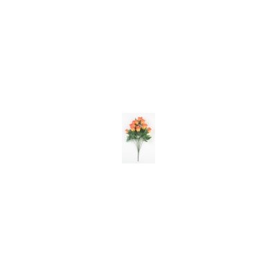 Искусственные цветы, Ветка в букете бутон розы 14 голов (1010237)