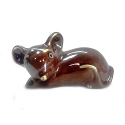 Фигурка Мышка милая коричневая 13см, керамика SH 200996