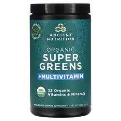 Dr. Axe / Ancient Nutrition Organic Super Greens + Multivitamin, 7.5 oz (213 g)
