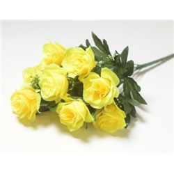 Искусственные цветы, Ветка в букете роза 10 голов (1010237)