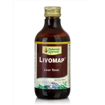 Ливомап, сироп для лечения печени, 200 мл, производитель Махариши Аюрведа; Livomap Syrop, 200 ml, Maharishi Ayurveda
