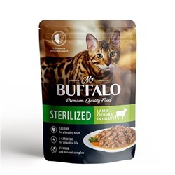 Mr.Buffalo  Пауч STERILIZED для кошек ягненок в соусе, 85г АГ