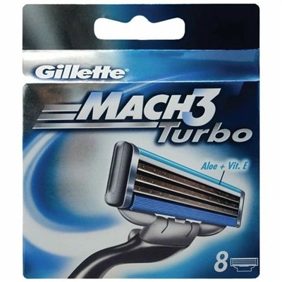Сменные кассеты Gillette Mach3 Turbo (8 шт)