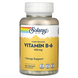Solaray Vitamin B-6, 100 mg, 120 VegCaps