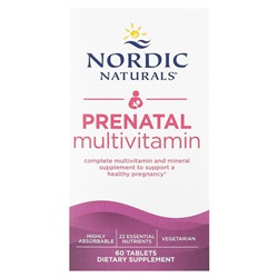 Nordic Naturals Prenatal Multivitamin, 60 Tablets
