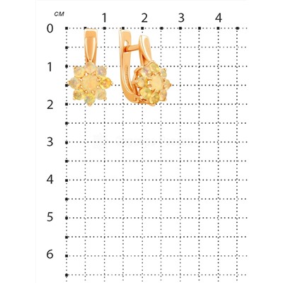 Серьги из золочёного серебра с натуральным эфиопским опалом