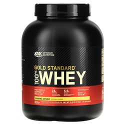 Optimum Nutrition Gold Standard 100% Whey, Banana Cream, 5 lb (2.27 kg)