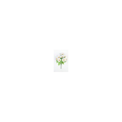 Искусственные цветы, Ветка в букете ромашка 12 голов (1010237) белый