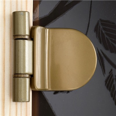 Дверь стеклянная «Мишки», размер коробки 190 × 70 см, 6 мм, правая, круглая ручка, бронза