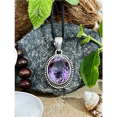 Серебряный кулон с Аметистом, 8.56 г; Silver pendant with Amethyst, 8.56 g