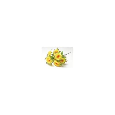 Искусственные цветы, Ветка в букете георгин на листе(разобранный) (1010237) микс