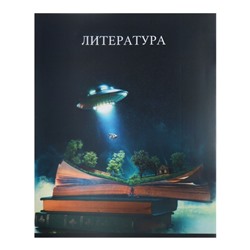 Тетрадь предметная Calligrata TOP "Школьный стиль", 48 листов в линию Литература, со справочным материалом, пластиковая обложка, блок офсет