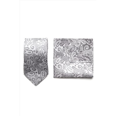 Набор из 2 аксессуаров: галстук платок "Мужские игры" SIGNATURE #950483
