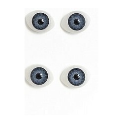 Глазки для игрушек 15*11 мм объемные (10 шт) Серые 171993