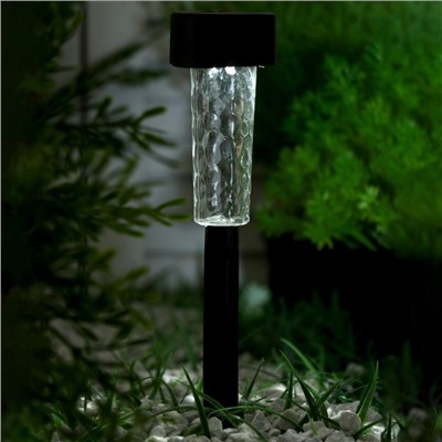 Садовый светильник на солнечной батарее «Трапеция», 5 × 34 × 5 см, 1 LED, свечение белое