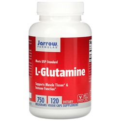 Jarrow Formulas L-Glutamine, 750 mg, 120 Veggie Caps