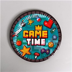 Тарелка бумажная Game Time, 18 см, набор 6 шт.