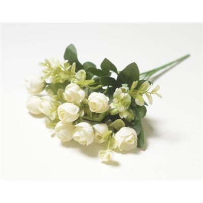 Искусственные цветы, Ветка в букете бутон розы 5 веток (1010237)