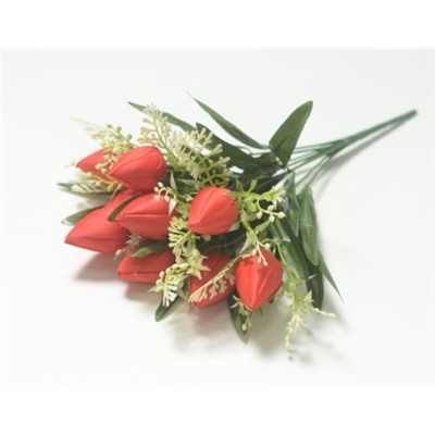 Искусственные цветы, Ветка в букете тюльпан 9 голов (1010237)