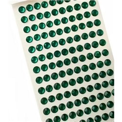 Стразы клеевые 1 полоса 8 мм Зеленый
