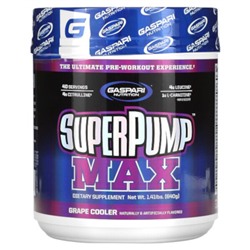 Gaspari Nutrition SuperPump Max, Grape Cooler, 1.41 lbs (640 g)