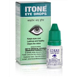 Айтон, глазные капли, 10 мл, производитель Дейс Медикал; Itone Eye Drops, 10 ml, Dey's Medical