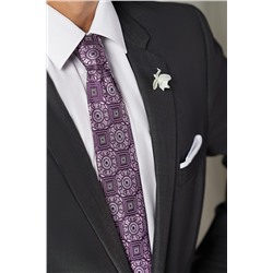 Галстук классический галстук мужской фактурный с принтом в деловом стиле "Власть чувств" SIGNATURE #783917