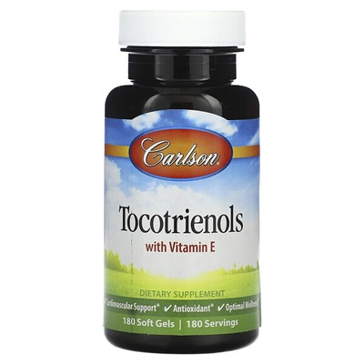 Carlson Tocotrienols with Vitamin E, 180 Soft Gels