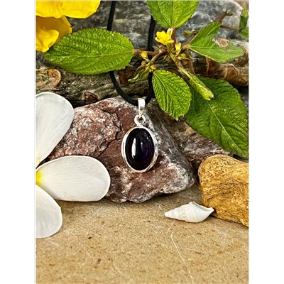 Серебряный кулон с Аметистом, 3.36 г; Silver pendant with Amethyst, 3.36 g