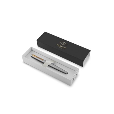 Ручка перьевая Parker Jotter Core F691 Stainless Steel GT M, корпус из нержавеющей стали