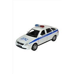 Игрушка модель машины 1:34-39 LADA PRIORA ПОЛИЦИЯ WELLY #267442