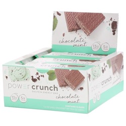 BNRG Power Crunch Protein Energy Bar, Chocolate Mint, 12 Bars, 1.4 oz (40 g) Each