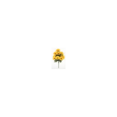 Искусственные цветы, Ветка в букете подсолнух 10 веток (1010237) желтый
