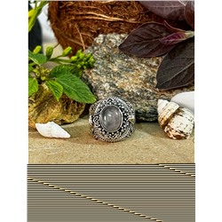Серебряное кольцо с кавачей из Жемчуга, 9.96 г, размер - 19; Silver ring with Pearl kavacha, 9.96 g, Size - 9