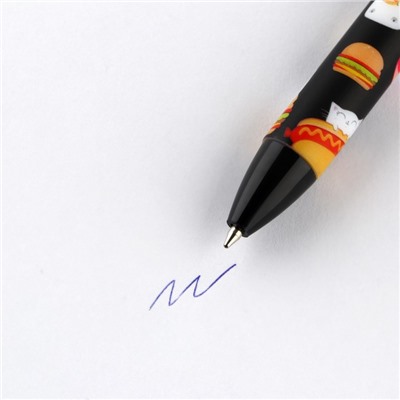 Ручка шариковая автоматическая матовая «Котики», 0,7 мм