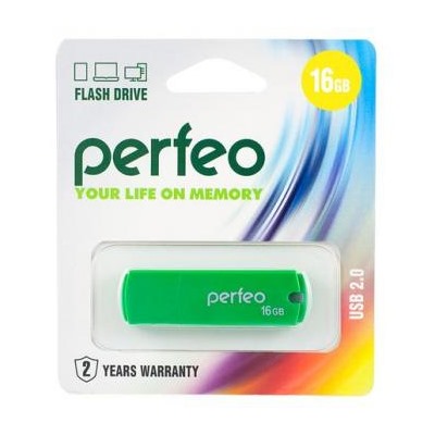 USB-флеш-накопитель PERFEO 16GB C05 Green {Тайвань}