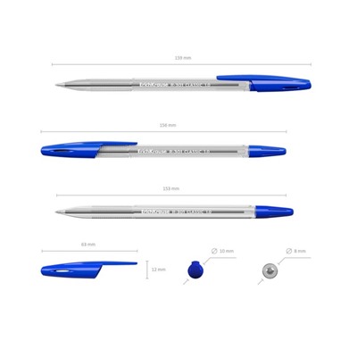 Набор ручек шариковых 4 цвета ErichKrause R-301 Classic Stick, узел 1.0 мм, чернила: синие, чёрные, красные, зелёные, длина линии письма 2000 метров, европодвес