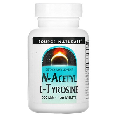 Source Naturals N-Acetyl L-Tyrosine, 300 mg, 120 Tablets