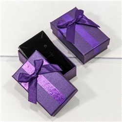 Подарочная коробка ювелирная С бантом 8*5*2.5 см Фиолетовый 44297