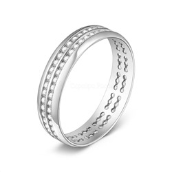 Кольцо из серебра с фианитами родированное с1-960-1р200