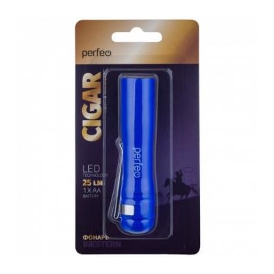 Фонарь "Cigar" 0,5Вт-LED, синий, 25LM, 1*АА, 1 режим PF_C3017 Perfeo {Китай}