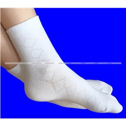 ЮстаТекс носки подростковые 1с8 (3с35) хлопок с лайкрой белые