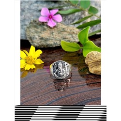 Серебряное кольцо с дизайном в виде Ганеши, 8.43 г, размер - 19; Silver ring with Ganesh Design, 8.43 g, Size - 9