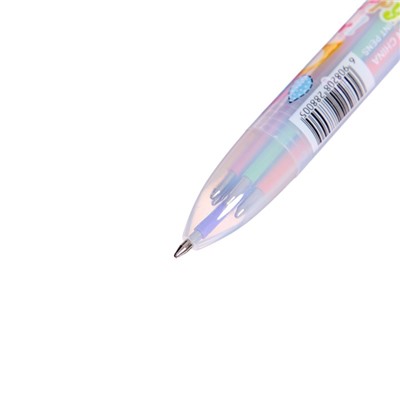 Ручка шариковая, автоматическая "Совы", 6-ти цветная