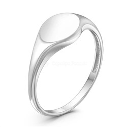 Кольцо женское из серебра родированное 10-1965