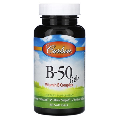 Carlson B-50 Gels, 50 Soft Gels