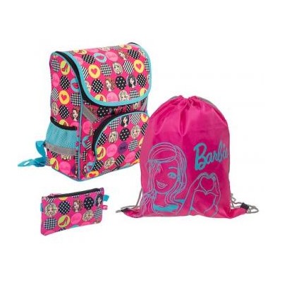 Рюкзак 1-4 класс с наполнением (пенал, сумка для обуви) "Barbie" BREB-MT2-131-SET31 35х26,5х13 см SEVENTEEN {Китай}