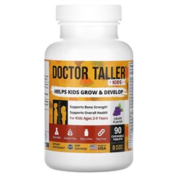 NuBest Doctor Taller, Kids 2-9 Years, Grape, 90 Chewable Tablets