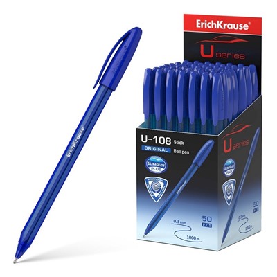 Ручка шариковая ErichKrause U-108 Original Stick 1.0, Ultra Glide Technology, чернила синие